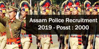 Assam Police Online Recruitment 2019