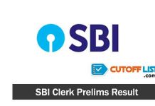 SBI Clerk Prelims Result