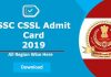 SSC CHSL Admit card 2019 Download