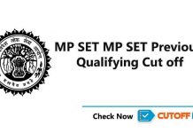 MP SET Cut off 2019