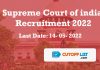 Supreme Court of india Recruitment 2022